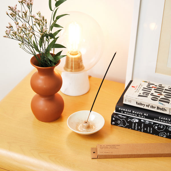 P.F. Candle Co. Sandalwood Rose Incense Sticks - Lifestyle - New York meets Los Angeles. Cashmere rose, oud, and sandalwood.