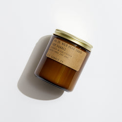 P.F. Candle Co. Wild Herb Tonic Standard Candle - Product - Hand-poured into apothecary inspired amber jars with our signature kraft label and a brass lid.