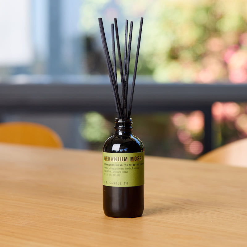 P.F. Candle Co. Geranium Moss Alchemy Reed Diffuser - Lifestyle