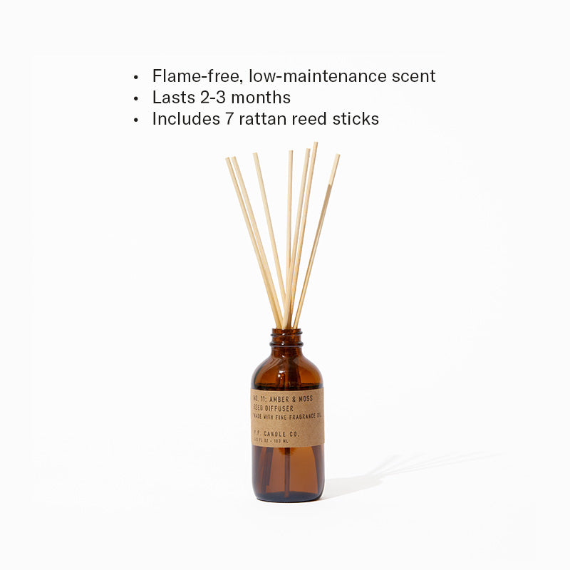Flame-free, low-maintenance scent, Lasts 2-3 months, Includes 7 rattan reed sticks