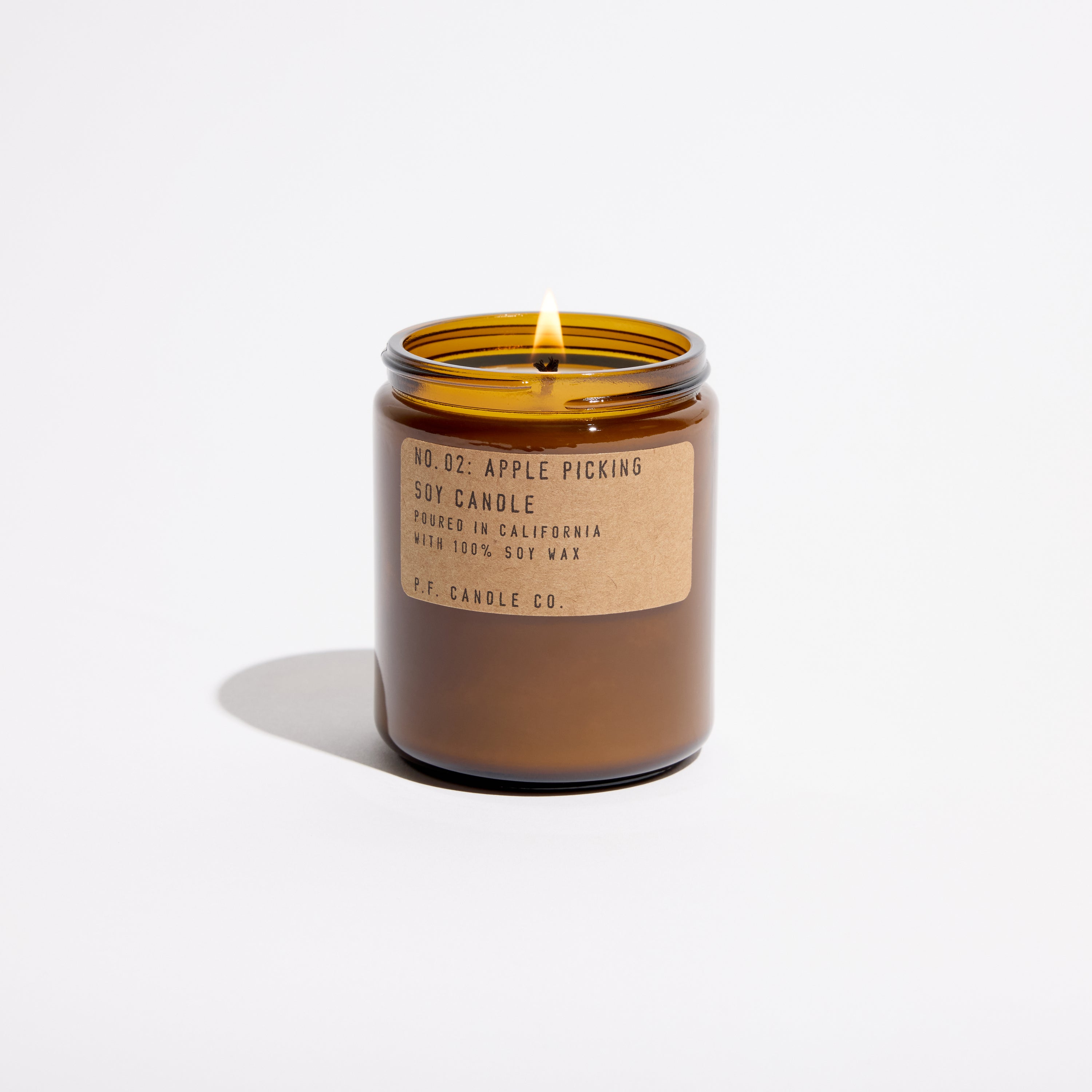 pf candle co no. 2 apple picking standard soy candle front profile ecomm product shot