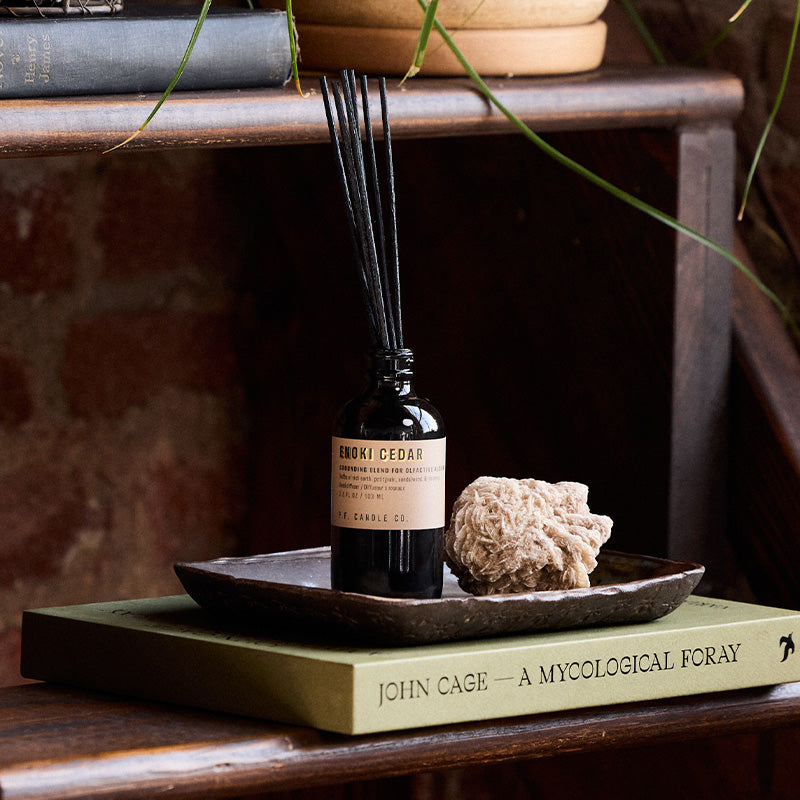 P.F. Candle Co. Enoki Cedar Alchemy Reed Diffuser - Lifestyle