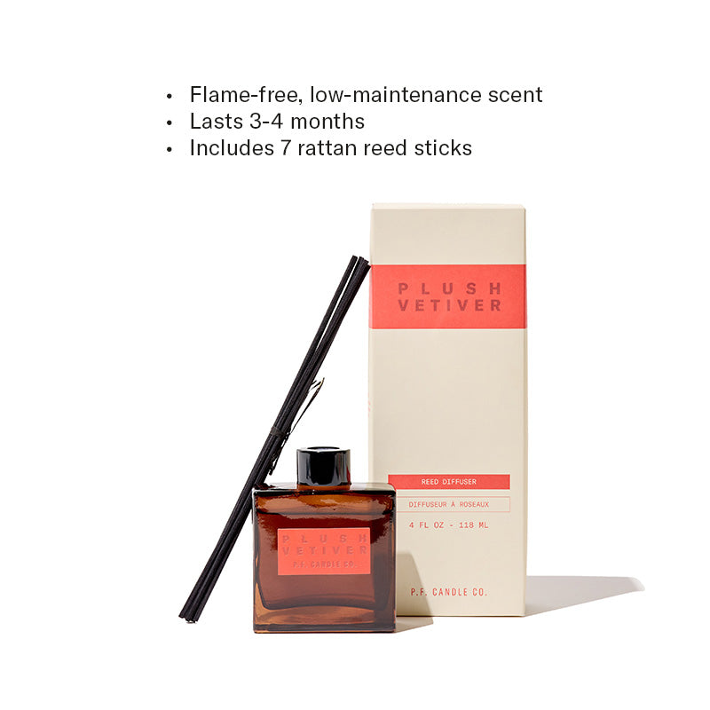 Flame-free, low-maintenance scent, Lasts 3-4 months, Includes 7 rattan reed sticks