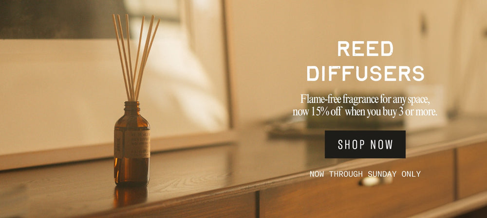 P.F. Candle Co. Reed Diffusers Flame-Free Fragrance for any space now 15% off when you buy 3 or more - Now through Sunday only