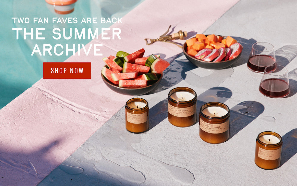 P.F. Candle Co. Two fan faves are back The Summer Archive Now 15% off when you buy 3 or more now through Tuesday only