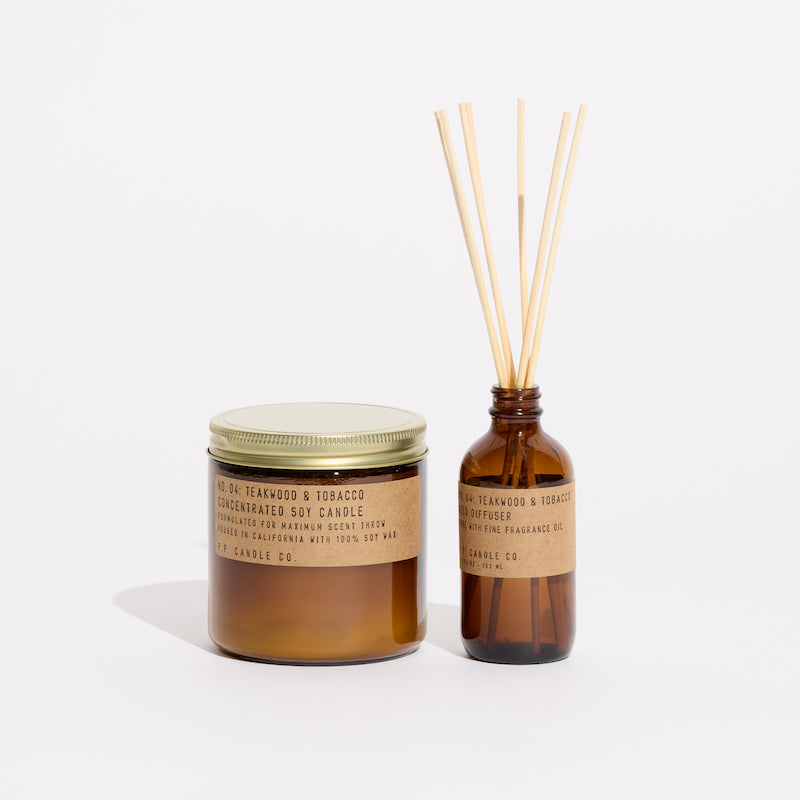 P.F. Candle Co. Just the Basics Extra Strength - Teakwood & Tobacco