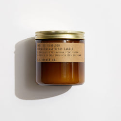 P.F. Candle Co. Sunbloom Large Concentrated Candle - Product - Hand-poured into apothecary inspired amber jars with our signature kraft label and a brass lid.