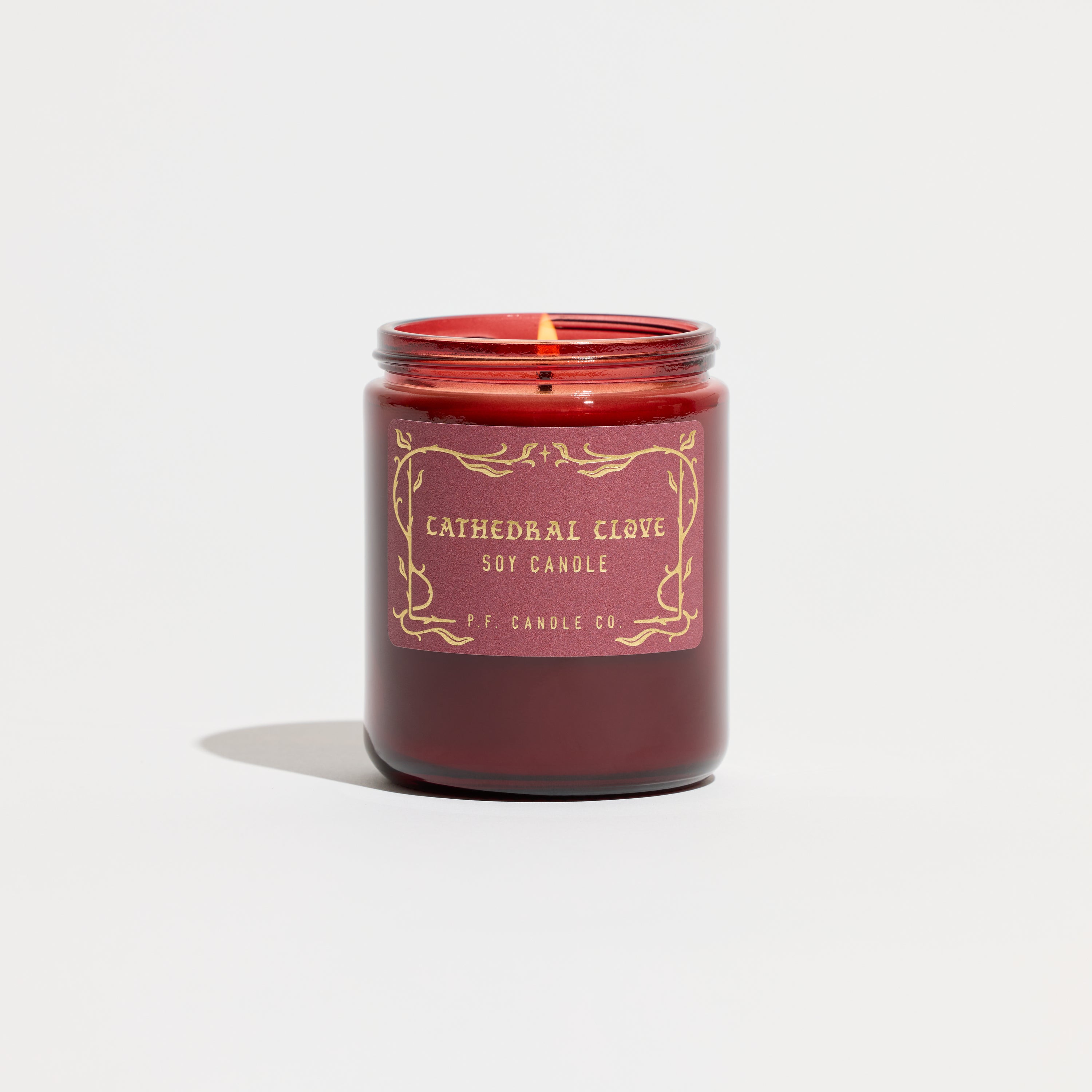 pf candle co equinox collection cathedral clove standard soy candle front profile ecomm product shot