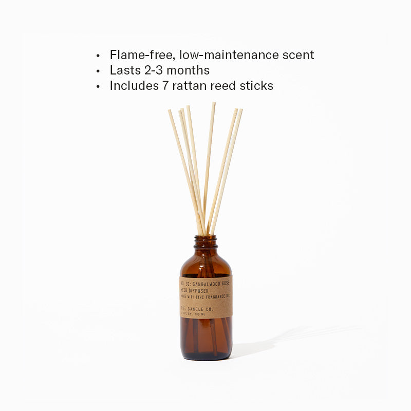 Flame-free, low-maintenance scent, Lasts 2-3 months, Includes 7 rattan reed sticks