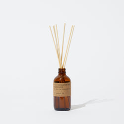 P.F. Candle Co. LA - Sandalwood Rose Classic 3.5 fl oz Reed Diffuser - Product - Our Reed Diffusers come in apothecary-inspired amber glass bottles with our signature kraft label and rattan reeds. Low-maintenance scent throw, all day long - no match necessary.