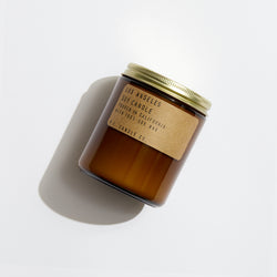 Wholesale Amber glass candle jars with wood lids